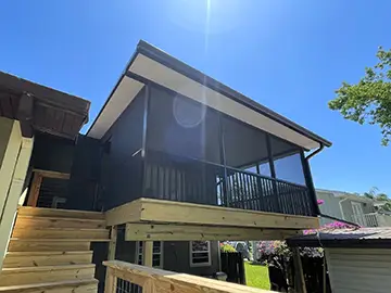 Two story screen room with elite panel - Palm Coast